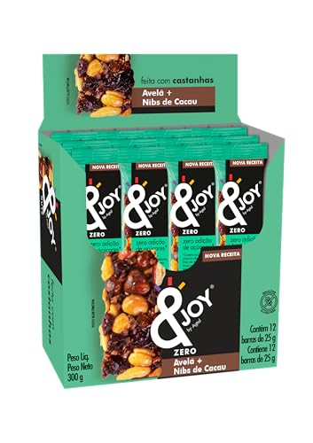 Enjoy Barra Zero Açúcar Avela E Nibs De Cacau 12 X 25G