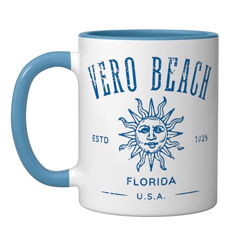 Vero Beach FL Vintage Distressed Ceramic Mug 11oz