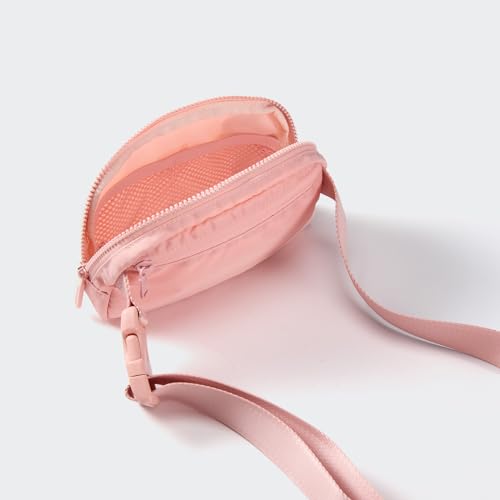 Image of Pander Two Way Zipper Fanny Pack Nylon Everywhere Belt Bag for Women, Water Repellent Waist Packs, Crossbody Bags with Adjustable Strap (Mono Pink).