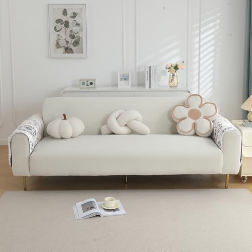 Image of HOKIPO Printed Waterproof + Anti-Slip + Quick Dry Sofa Armrest Cover with Pockets (2Pcs), Dandelion Anchor Grey (AR-5237-P6-L*2)