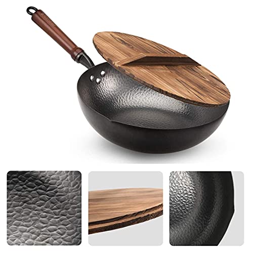 Wok de Hierro Fundido 12.5 Pulgadas con Tapa miniatura 3