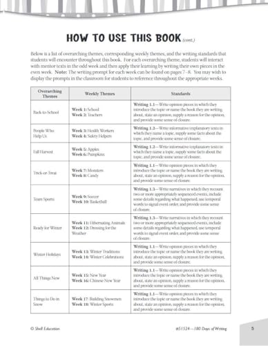 180 Days™: Writing, Grade 1 (51524)