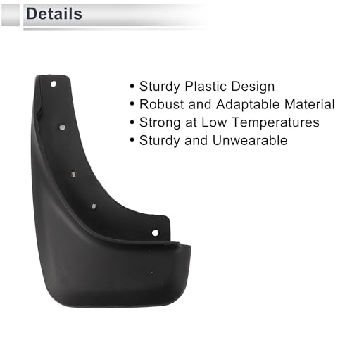 Image of X AUTOHAUX 1set Front and Rear Mud Flaps Splash Guards Mud Guards for Volvo S40 2008-2012 W /Mount Accessories