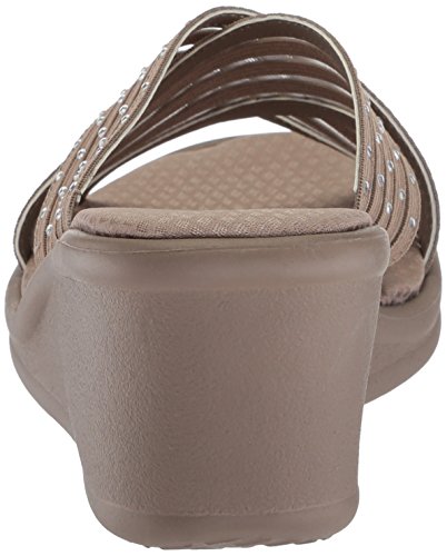 Skechers Skechers Cali Women's Rumblers-Flashies Slide Sandal,taupe,9 M US