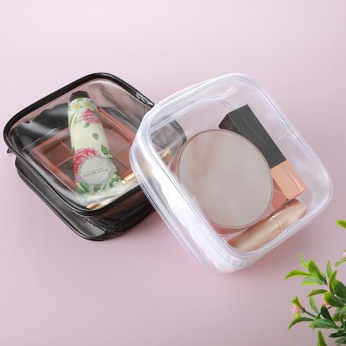 TSA Approved Toiletry Bag, 2 Pack Small Clear Zipper Pouch Makeup Bags Quart Size Travel Cosmetic Bag for Men and Women Carry on Airline Airport Travel Accessories - Image 6