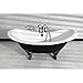 Kingston Brass VBT7D7231NC5 Aqua Eden Clawfoot Tub, Black/White/Oil Rubbed Bronze