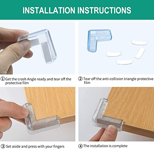 Image of RIOMAX Corner Protector for Sharp Edges, Baby Proofing Child Safety Corner Guards, Edge Guard, Protectors for Furniture Against Sharp Corners (L Shape) (Pack of 4)