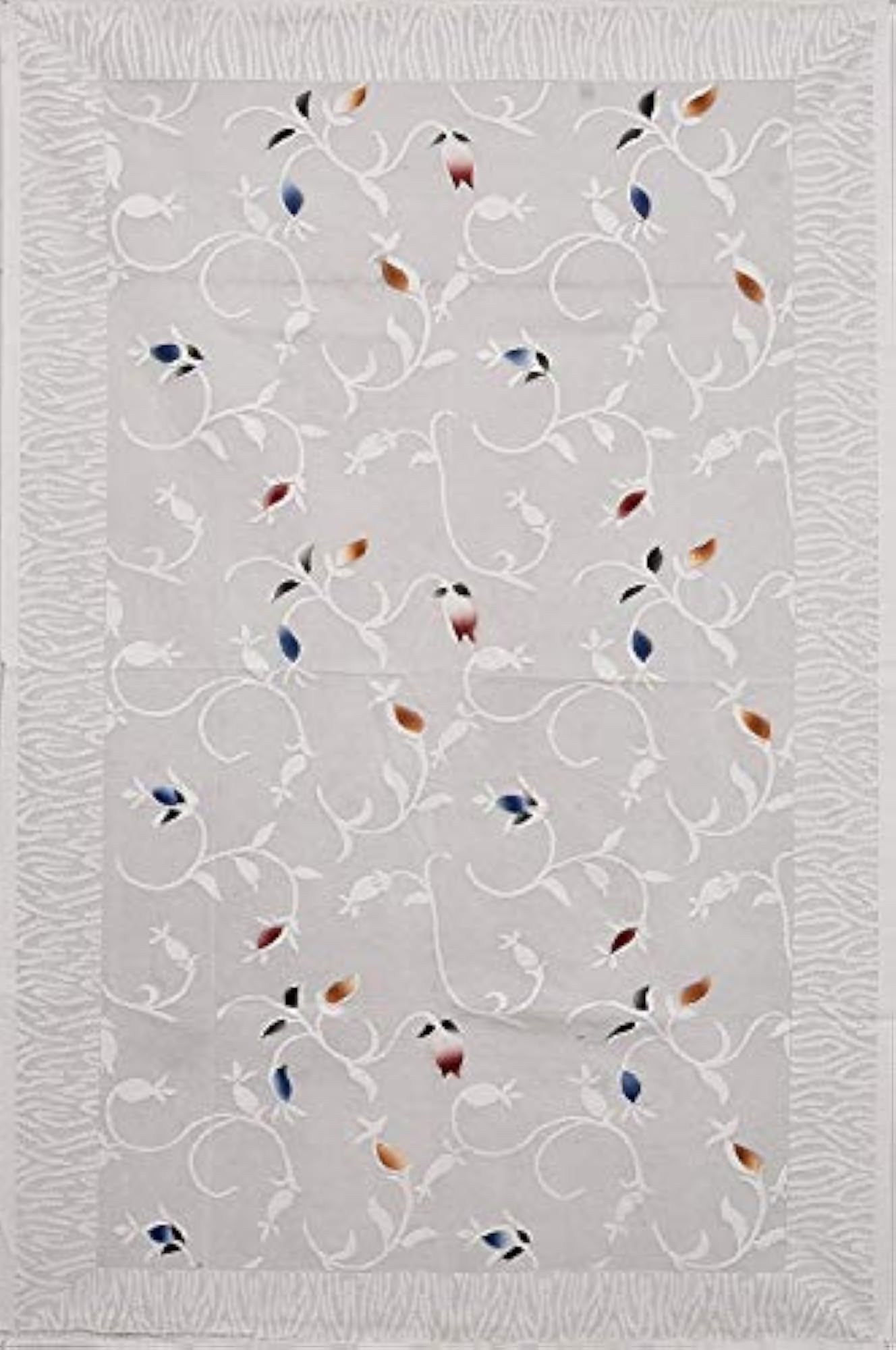 Cotton Rectangle Shape 4 Seater Table Cover, White