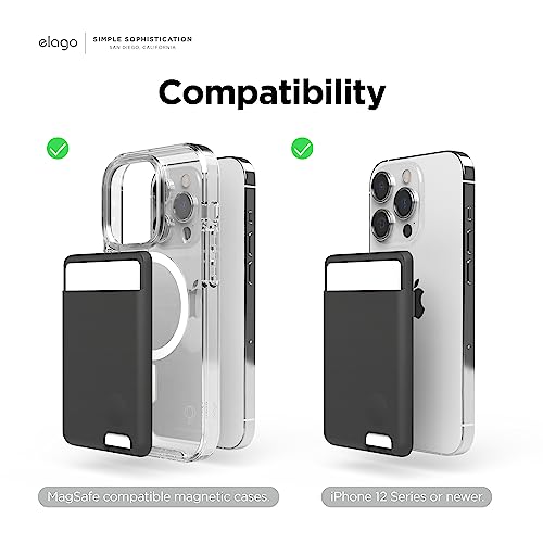 elago Suporte magnético para cartão com 2 cartões compatíveis com MagSafe para iPhone 15, iPhone 14,
