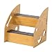 Baoblaze Dog Stair Dog Steps Wooden Anti Slip Portable Pet Climbing Steps Pet Staircase for Couch Sofa Indoor Bed Small Dogs and Cats, 2 Steps