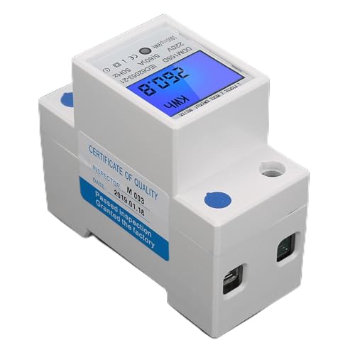 Contador KWh monofásico WiFi eléctrico 5-80A Ddm15Sd LCD Retroiluminación Pantalla Digital Monofásico Electrónico Energía Contador KWh 9X7X4, #928, Digital