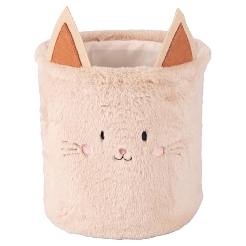 Cesta gatto portabiancheria in poliestere effetto pelliccia, Les Petites