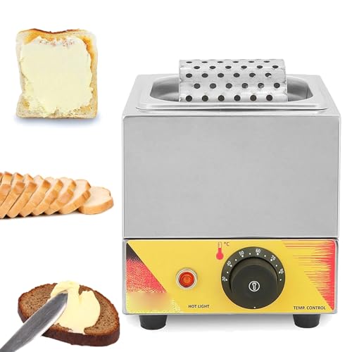 Melter eléctrico de mantequilla con control de temperatura y distribución uniforme, ideal para la preparación de alimentos en restaurantes