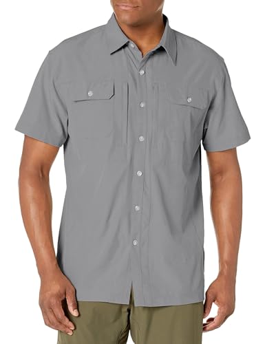Little Donkey Andy Men's Lightweight Short Sleeve Shirt Quick Dry Stretch Shirt for Hiking Travel, UPF50