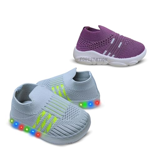 Image of Kids Trending Slip-On Shoes Combo, Pack of 2 (Light Shoe + Musical Shoe)