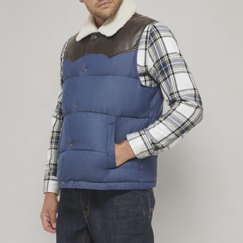 Image of Levi's Men's Levi's Men's Out West Mixed Media Puffer Vest