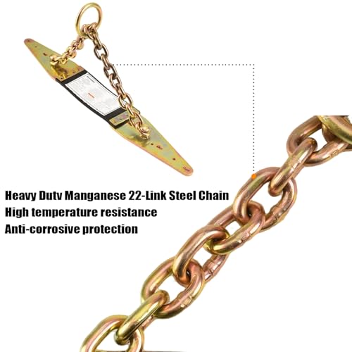 WELKFORDER Heavy Duty Chain Reusable Halo Anchor With 1/4"×3" lag Screws For Any Pitch [16d Nails Not Provided] | Zinc-Plated Steel | Fall Restraint | Fall Arrest | Positioning | ANSI & OSHA Compliant by WELKFORDER - Image 5