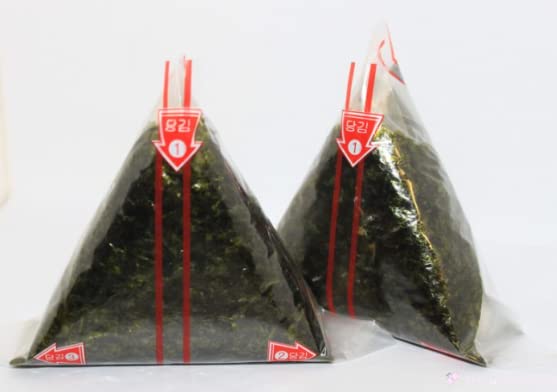 Samgak Gimbap, 50 pezzi per Onigiri, foglie a forma di triangolo, essicate, 50 g, con adesivi