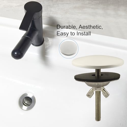 XNTONG - Wasserhahn Lochabdeckung, 5 cm Wasserhahn Loch Abdeckung, Verchromte Messing Spülbecken Abdeckung, Geeignet für Spülbeckenlochstopfen für Zuhause Küche und Bad, Lochabdeckung Spüle (Weiß)