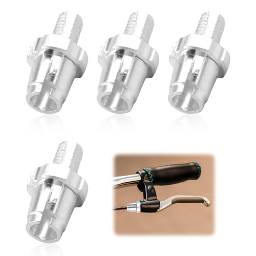 Aisikoo 4 Stück M7 Fahrrad Bremshebel Einstellschraube, Bremshebel Regler Schrauben, Aluminiumlegierung Bremszug Stellschraube für Mountainbike, Rennrad, MTB, Fahrrad