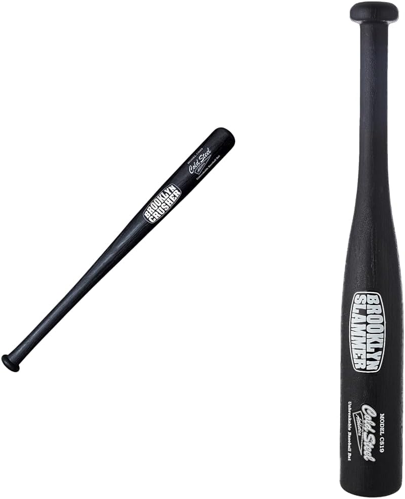 Cold Steel Baseball Bat Brooklyn Crusher (92BSS), Black 29 inch & Brooklyn Series Unbreakable Baseball Bat - Made of High-Impact Polypropylene, Brooklyn Slammer (19"), One Size (92BSW)