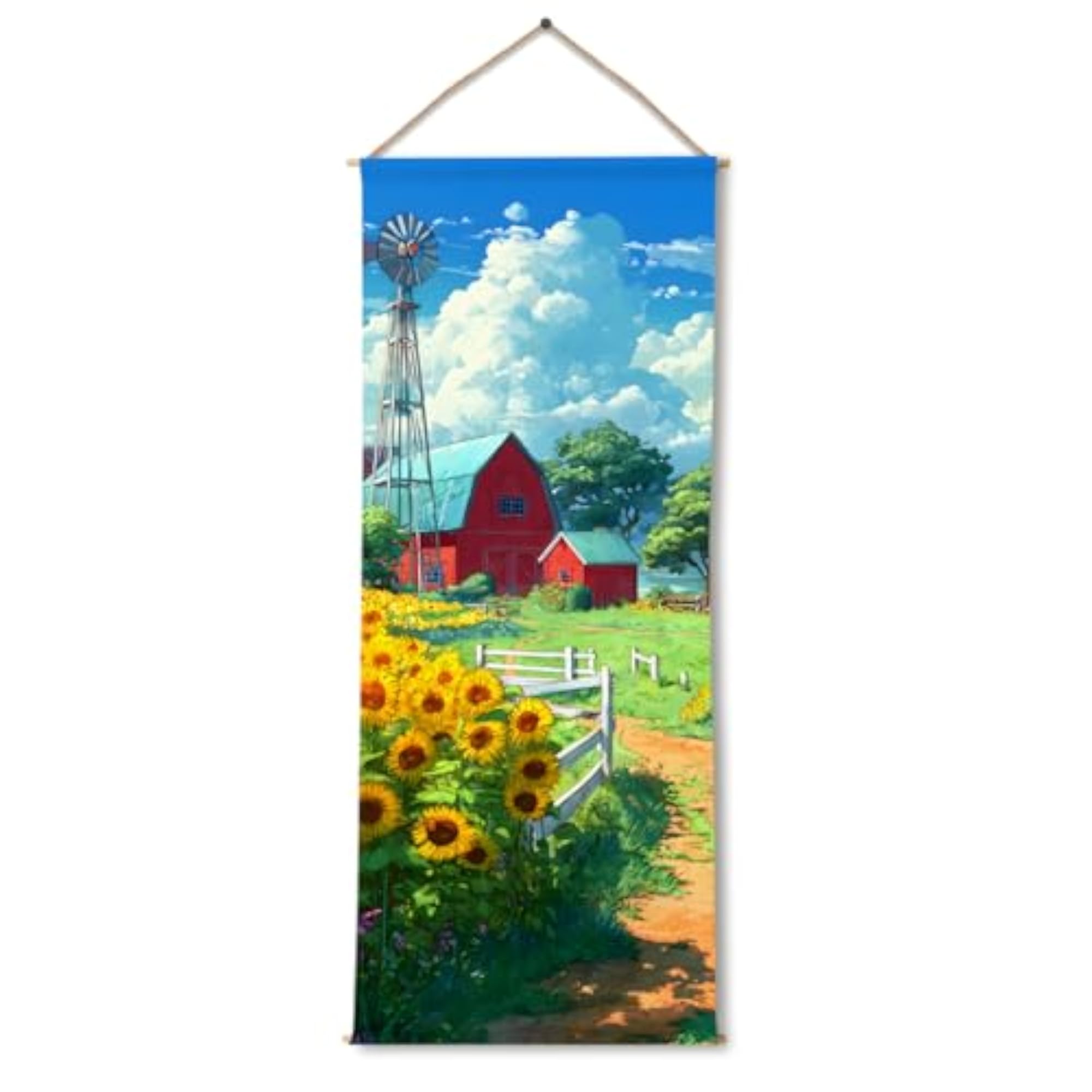 Nature Theme Wall Hanging Tapestry 24x60 In