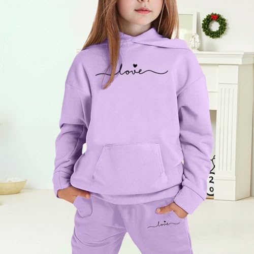 Sweat capuche jogging doux chaud au design imprimé élégant pour adolescente - 3