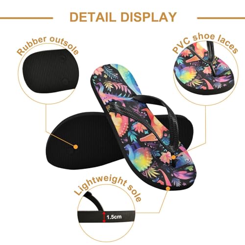 Women Beach Summer Casual Flip Flop Cute Dinosaur ColorQuick Dry Sandals Slipper for Men 214A45952