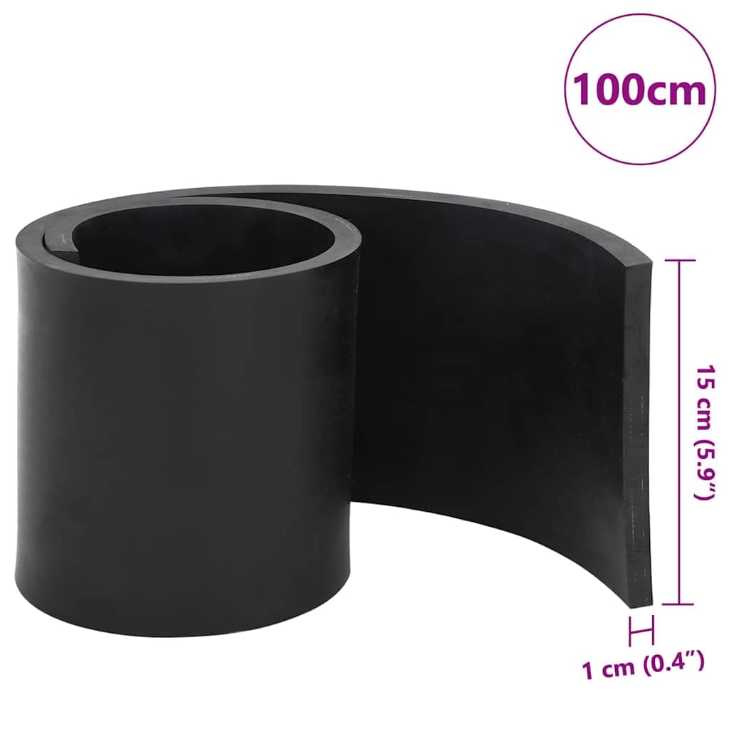 Gumowa listwa czarna, 100 x 15 x 1 cm, do pługa śnieżnego z podwójną warstwą siatki, odporna na warunki atmosferyczne, cicha praca, odśnieżanie na wjeździe, chodniku, tarasie i podwórku