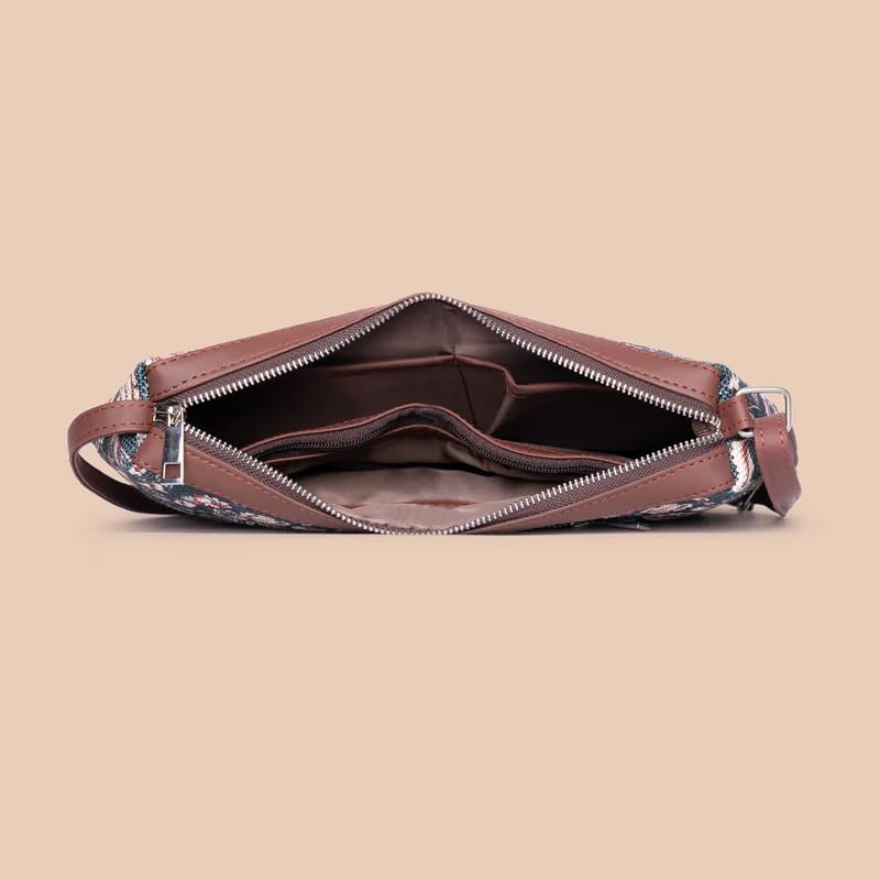 Image of ZOUK 100% PeTA Approved Vegan Leather Print Shoulder Bag for Women