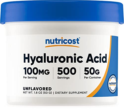 Nutricost Hyaluronic Acid Powder 50 Grams Nutricost Hyaluronic Acid Powder 50 Grams