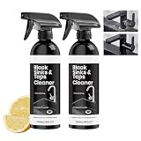 Black Sink Cleaner Spray - Detergente e ripristino per lavelli composite, rimuove calcare, macchie d'acqua e schiuma di sapone, per superfici in granito, quarzo, ceramica e lavello da cucina (2 pezzi)
