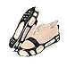 Holibanna 4pairs - Ice Grippers for All Shoe Types Non-Skid Crampons Secure Strap for Climbing Hiking and Activities Lightweight and Easy to Use