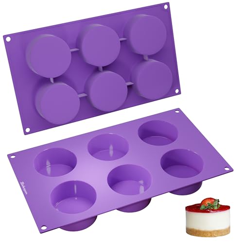 Bakerpan Silicone Mini Cake Mold, for Tarts, Cupcakes - Set of 2 - Mini Cheesecake, Mousse Desserts, Chocolate Covered Oreo Cookie Molds