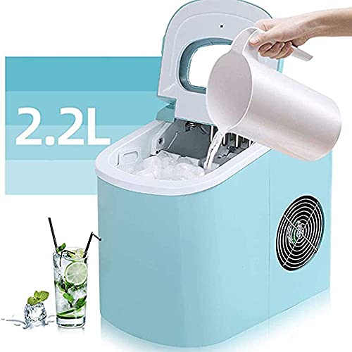 Máquina fabricadora de hielo de sobremesa, tanque de 2,2 L, produce 12 kg de hielo en 24 horas, portátil, eléctrica, alta eficiencia, ideal para fiestas y bebidas mezcladas miniatura 2