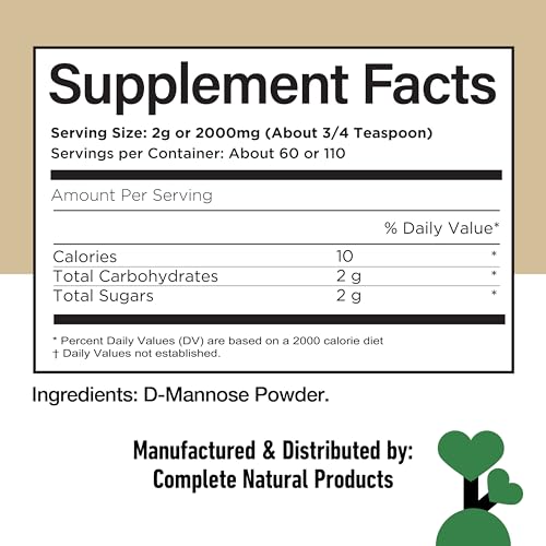 Complete Natural Products 30000 D'Mannose Supplement