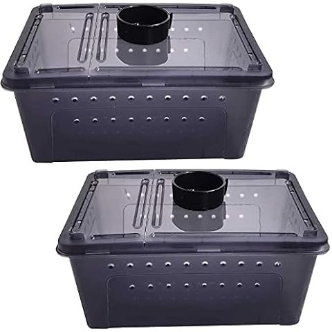 kathson Portable Reptile Terrarium Habitat for Mini Pet Houses (Black) Cover