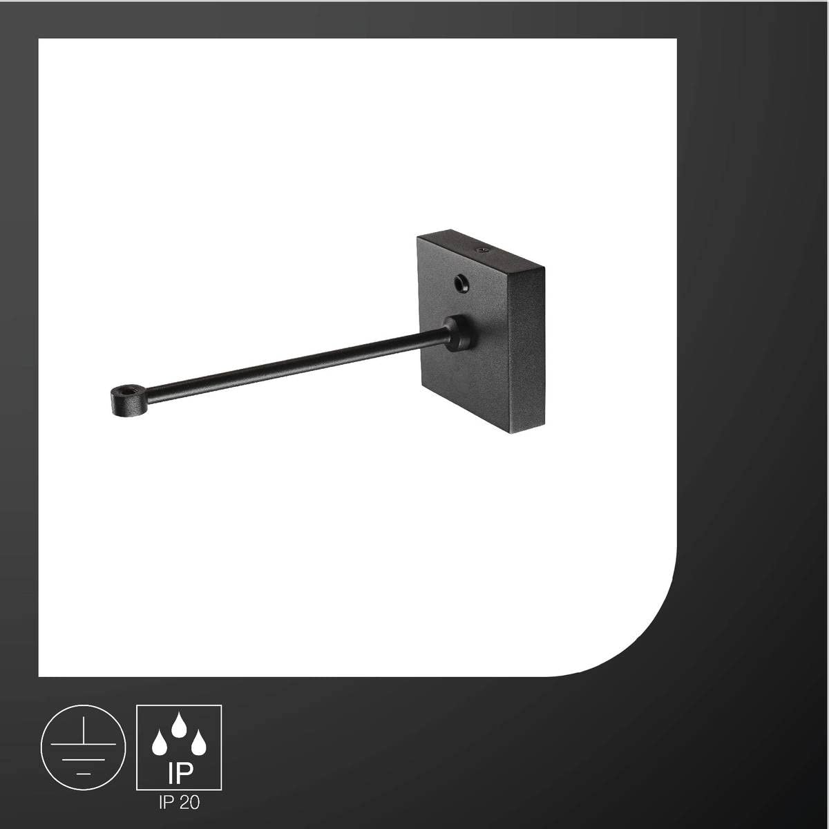 SLV elektrische Komponente FITU CRANE BASE / Wandhalterung schwarz Stahl