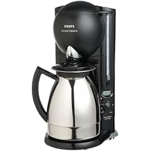 Krups 229-45 Aroma Control 10-Cup Coffeemaker with Thermal Carafe, Black and Stainless Steel