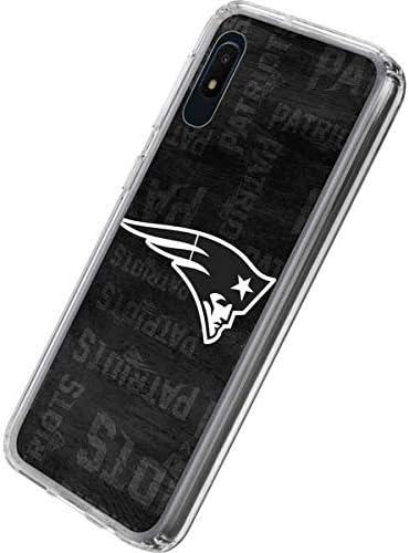 Skinit Clear Phone Case Compatible with Galaxy A10e - Officially Licensed NFL New England Patriots Black & White Design