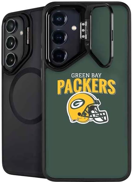 Skinit Kickstand Phone Case Compatible with Galaxy S25 - Officially Licensed NFL Green Bay Packers Helmet Design