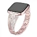 Produktbild Myada Armband für Fitbit Versa/Fitbit Versa Lite,Uhrenarmband Ersatzband Fitbit Versa Band Frauen Metall Armband Fitbit Versa Glitzer Strass Damen Armbänder Fitness Zubehör für Fitbit Versa