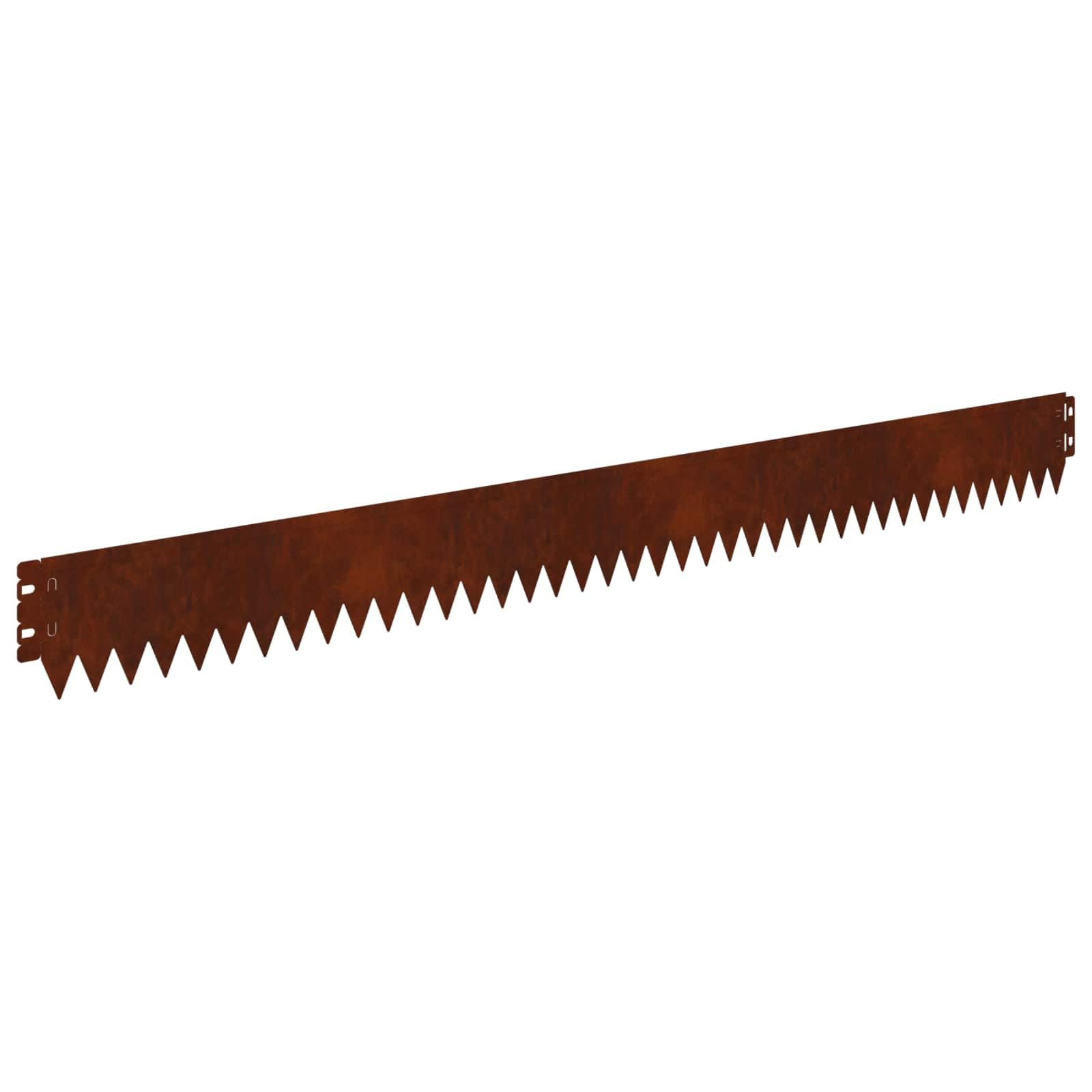 Lot de 50 bordures de pelouse en acier inoxydable 103 x 10 cm