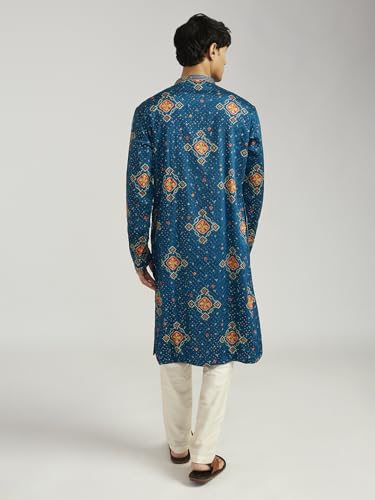Kurta en satin crème VASTRAMAY de qualité supérieure - 6