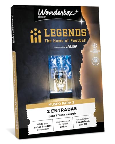 WONDERBOX Connect - Caja Regalo - Legends, The Home of Football Museo - 1 día de Visita al Museo para 2 Personas - Válido para Todos los días de Apertura - Válido Durante 27 Meses