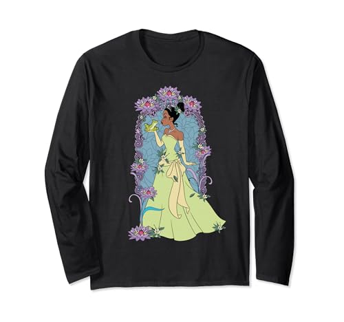 T-shirt manches longues La Princesse et la Grenouille Tiana style vitrail