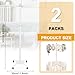 Yaocom 2 Pcs Spinning Jewelry Display Stand 3 Tier Rotating Keychain Earring Retail Rack Adjustable Fashion Counter Jewelry Tree Display Holder Organizer for Women Men (White)