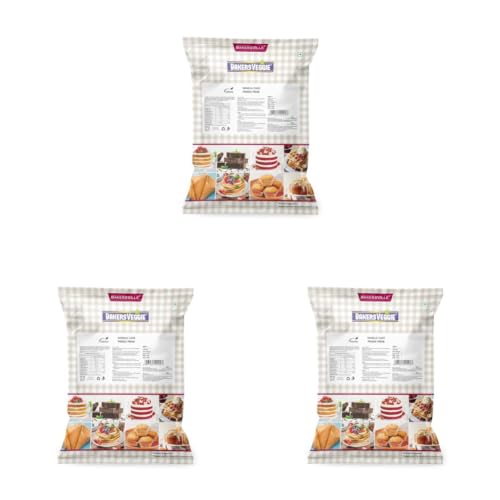 Image of Bakersveggie Eggless Cake Premix, 1 Kg (Vanilla Cake Premix Prime) (Pack of 3)