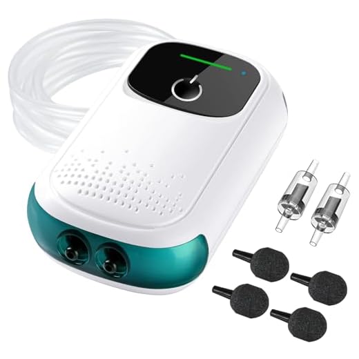 KEDSUM Battery Aquarium Air Pump, Quietest Rechargeable and Portable Fish Aerator Pump with Dual Outlets for Fish Tank, Outdoor-Fishing, Fish Transportation and Power Outages