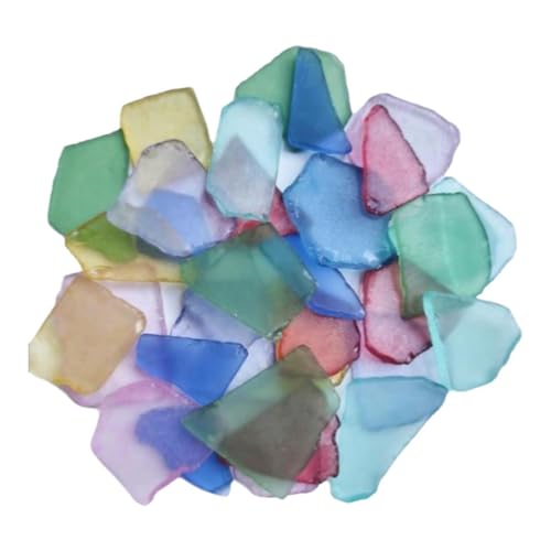 Ailan Verre de mer dépoli pour loisirs créatifs, décoration polie, éclats de verre plage, éléments décoratifs polyvalents pour les arts, le remplissage vases, 1 cm à 3 cm – vue 2